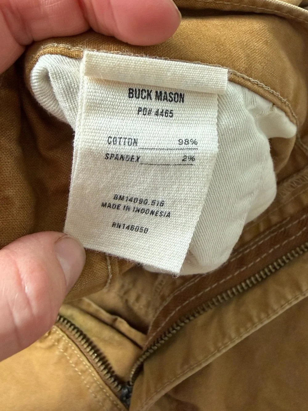 Buck Mason Men's Tan Flat-Front Shorts